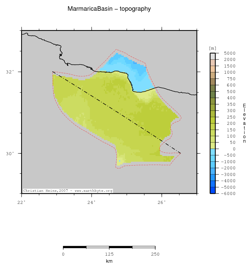 Marmarica Basin location map