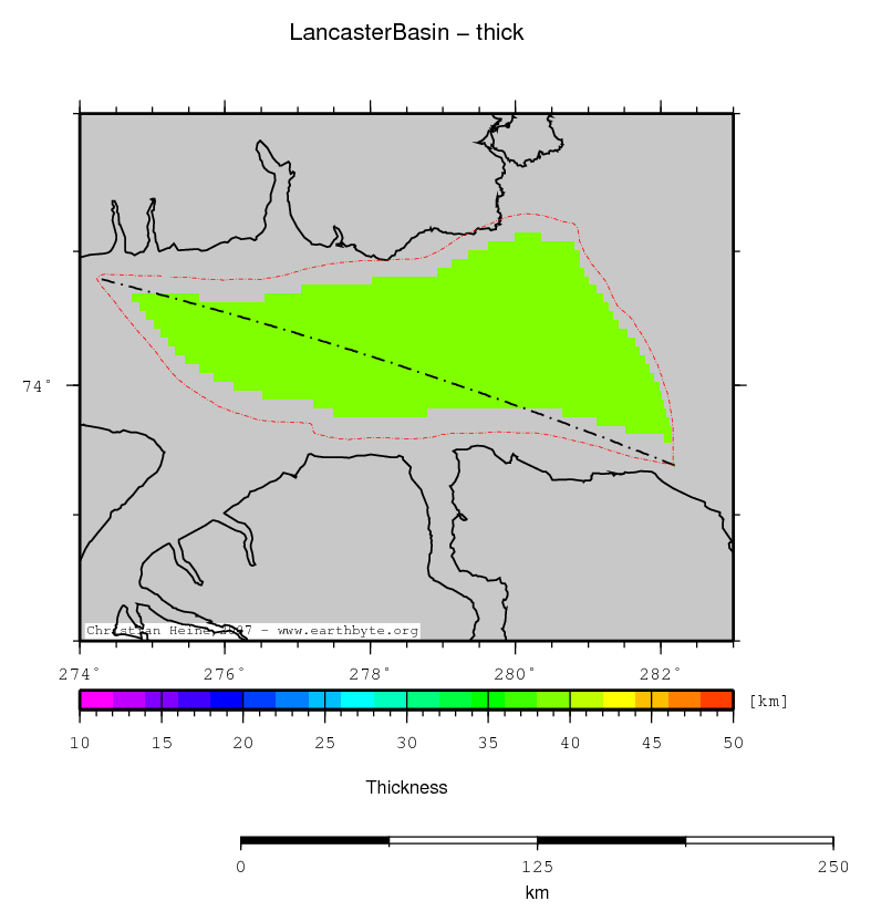 Lancaster Basin location map