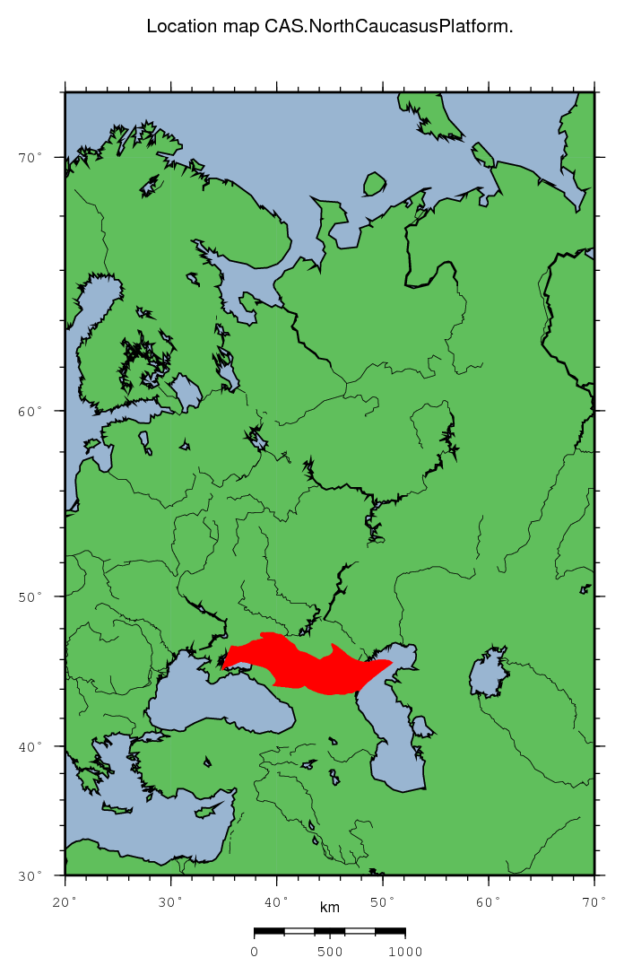 North Caucasus Platform location map