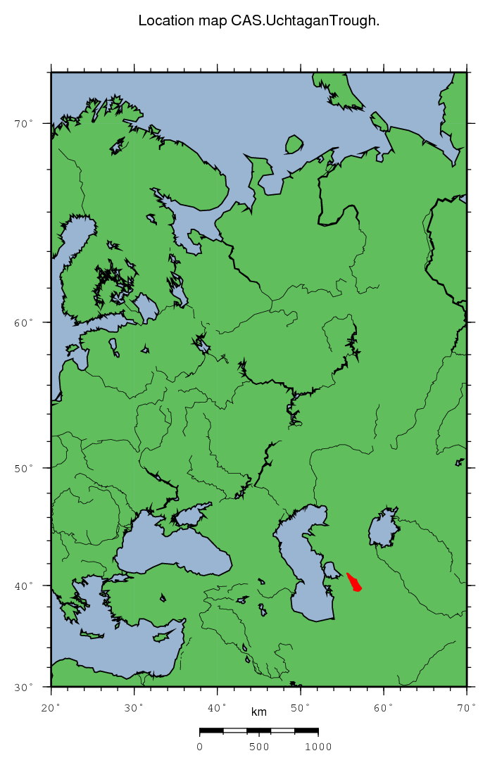 Uchtagan Trough location map