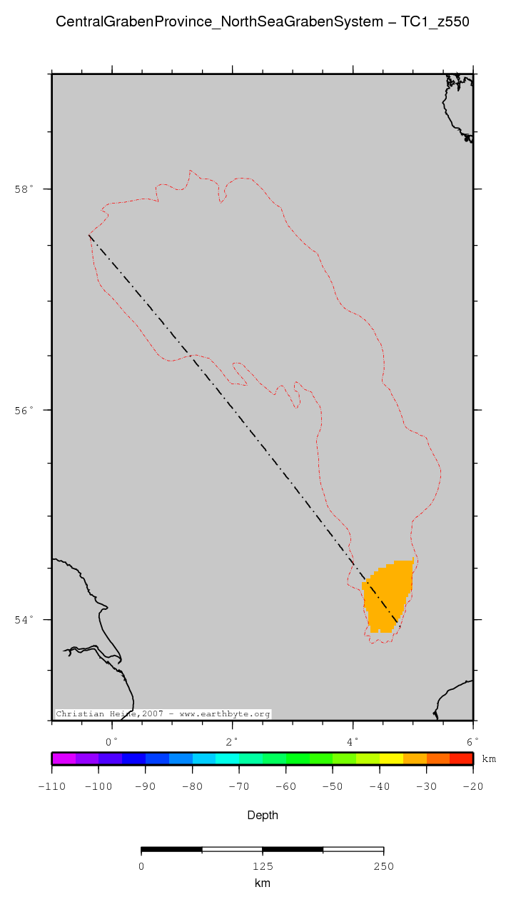 Central Graben Province (North Sea Graben System) location map