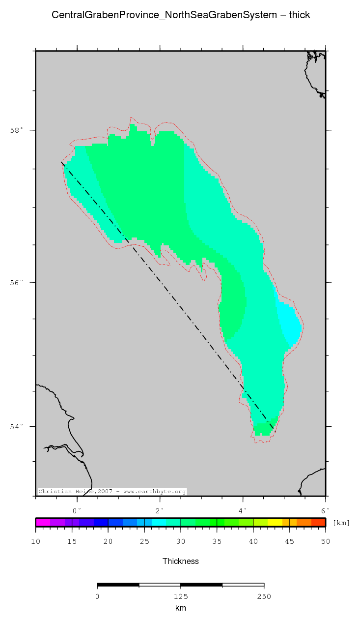 Central Graben Province (North Sea Graben System) location map
