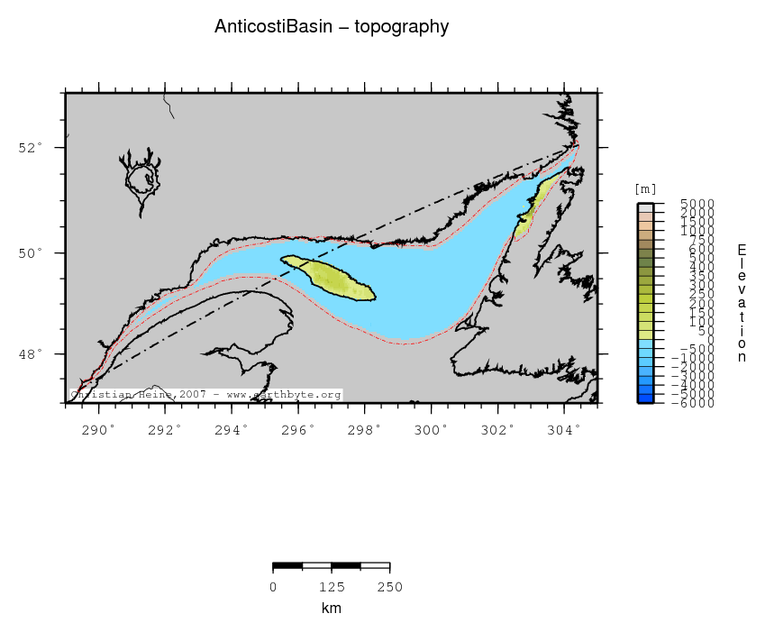 Anticosti Basin location map