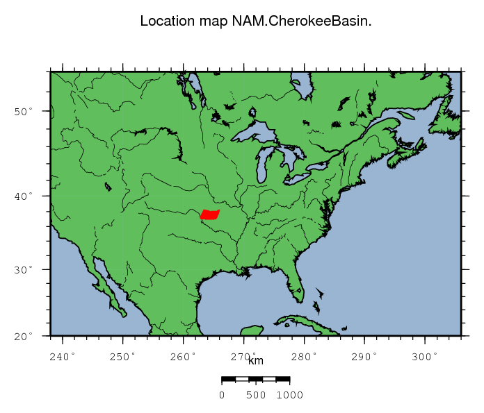 Cherokee Basin location map