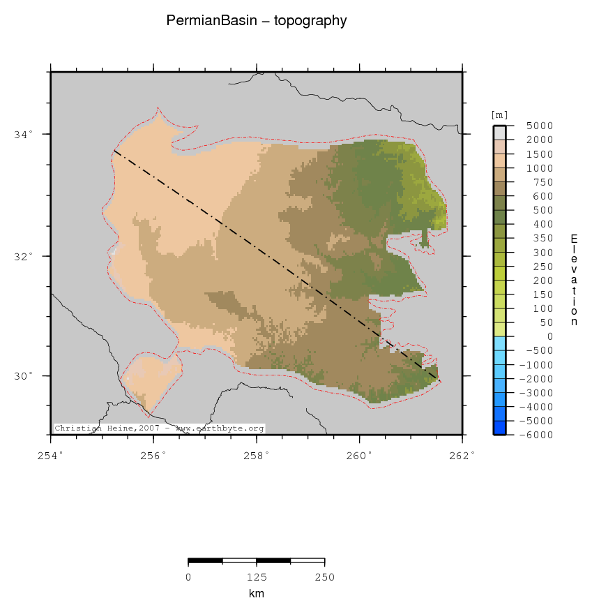 Permian Basin location map