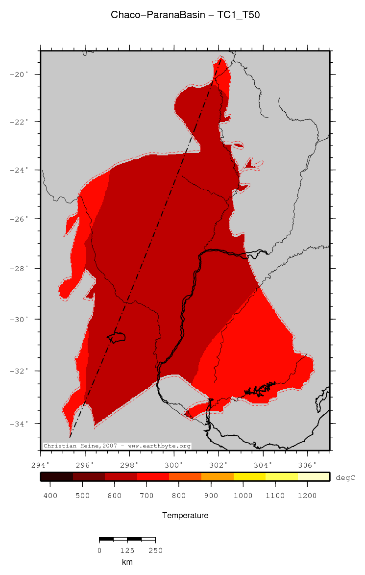 Chaco-Parana Basin location map