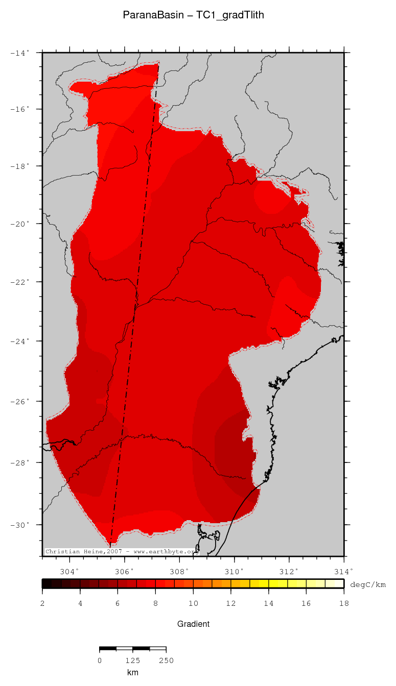 Parana Basin location map