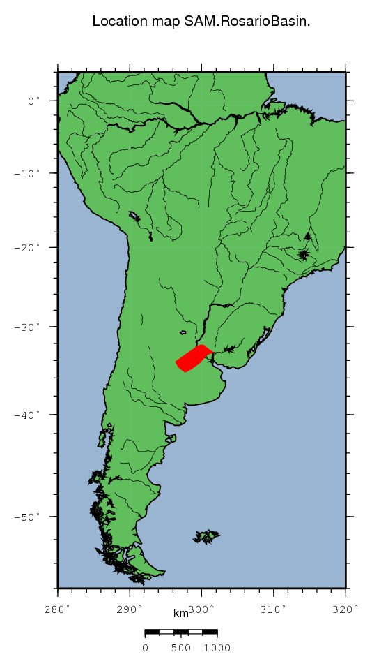 Rosario Basin location map