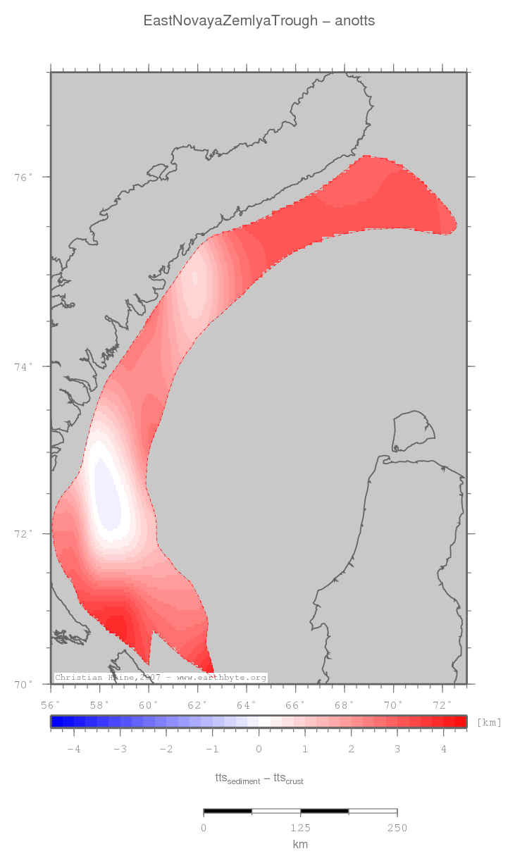 East Novaya Zemlya Trough location map