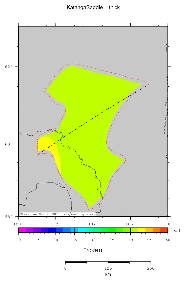 Katanga Saddle location map