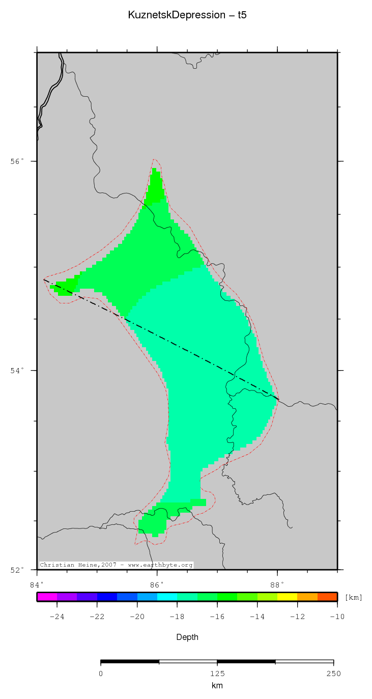 Kuznetsk Depression location map