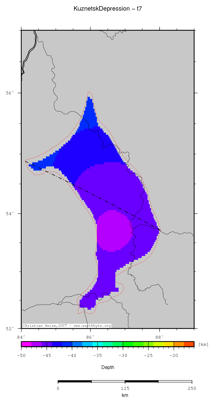 Kuznetsk Depression location map