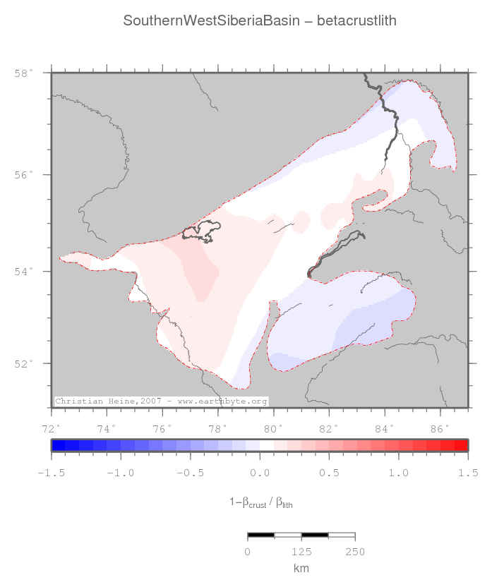 Southern West Siberia Basin location map