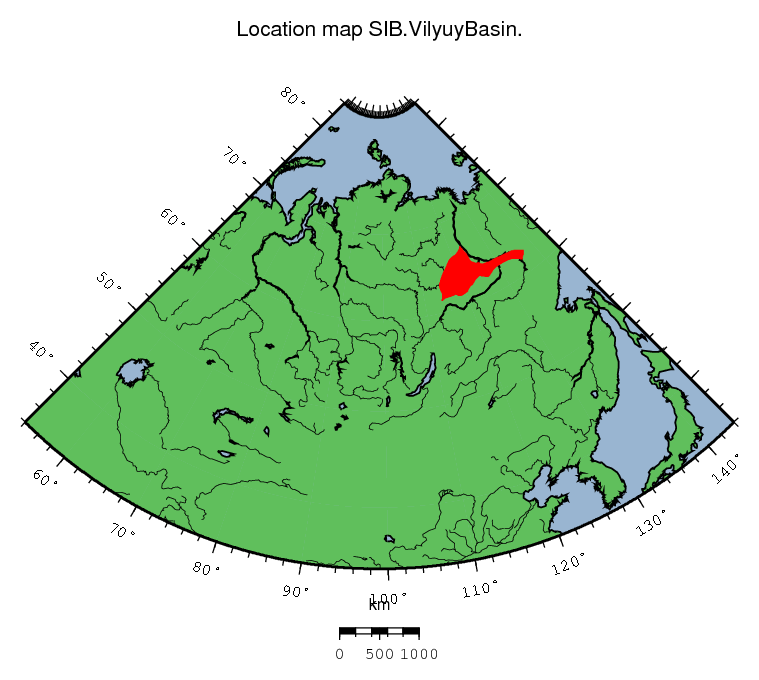 Vilyuy Basin location map