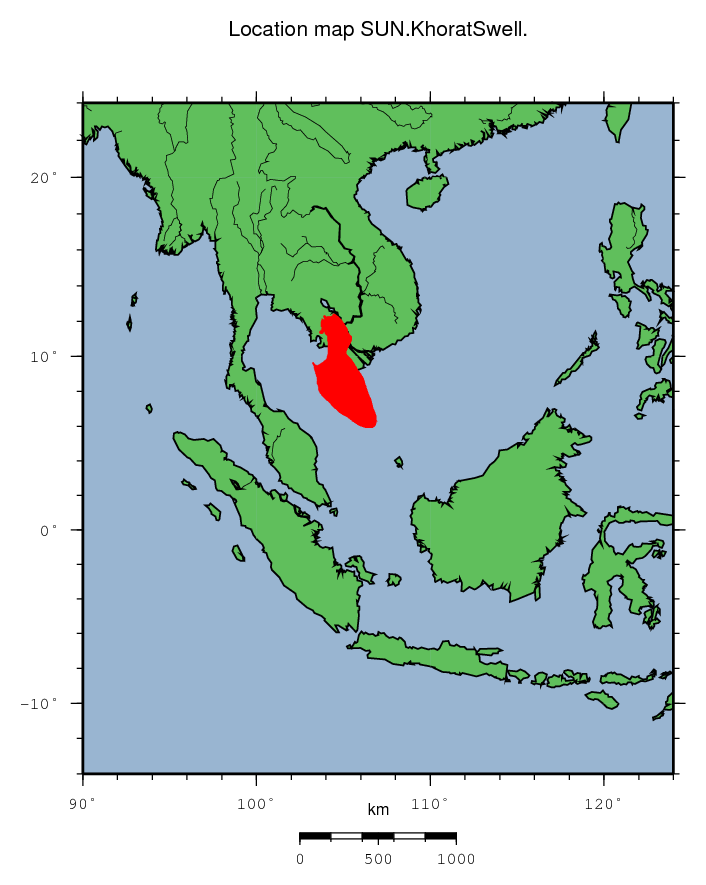 Khorat Swell location map
