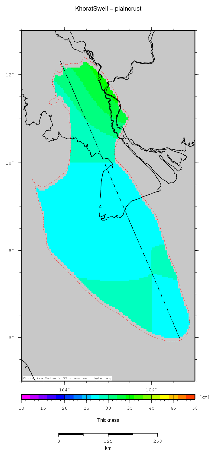 Khorat Swell location map