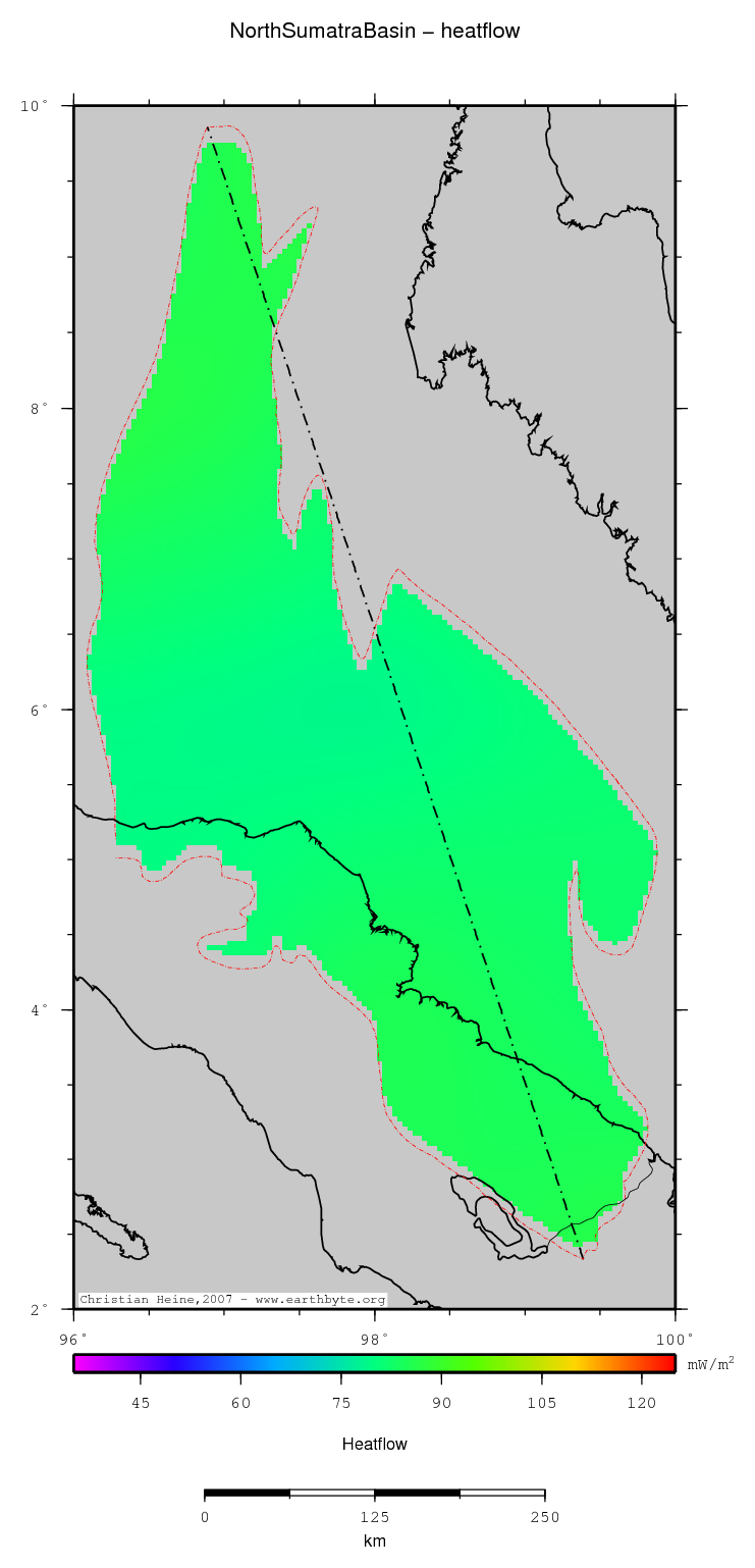 North Sumatra Basin location map