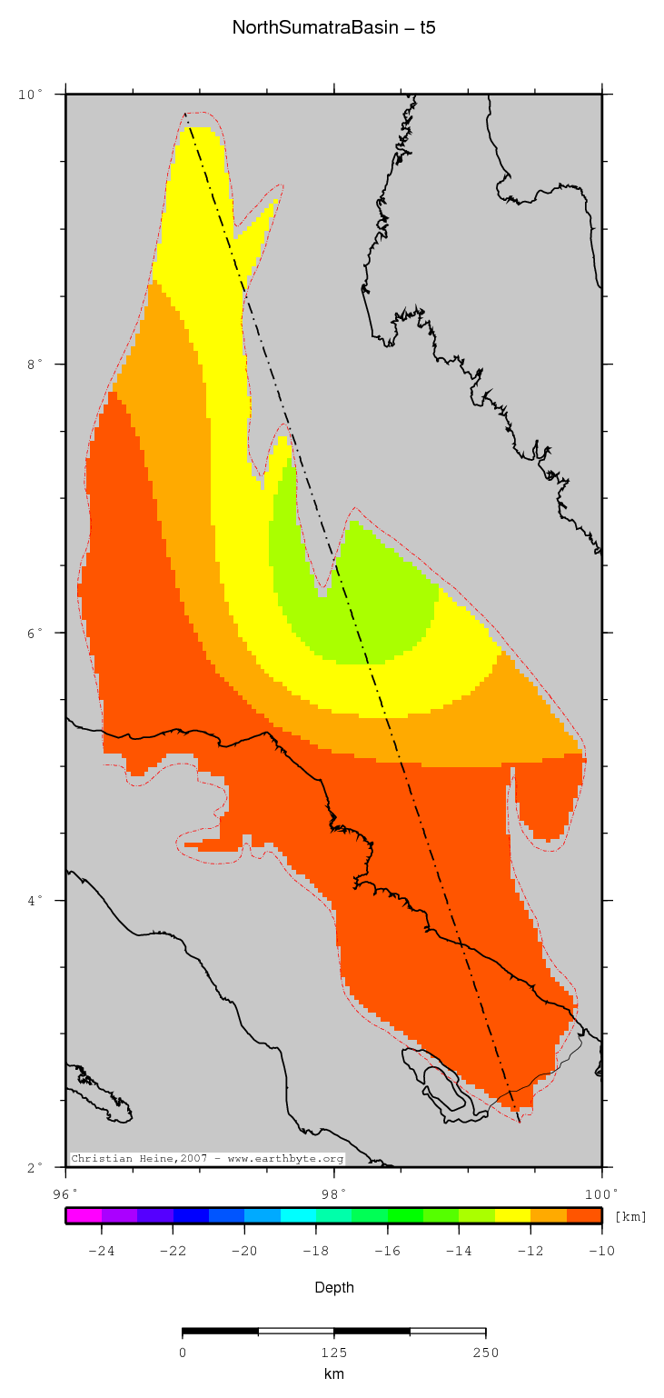 North Sumatra Basin location map